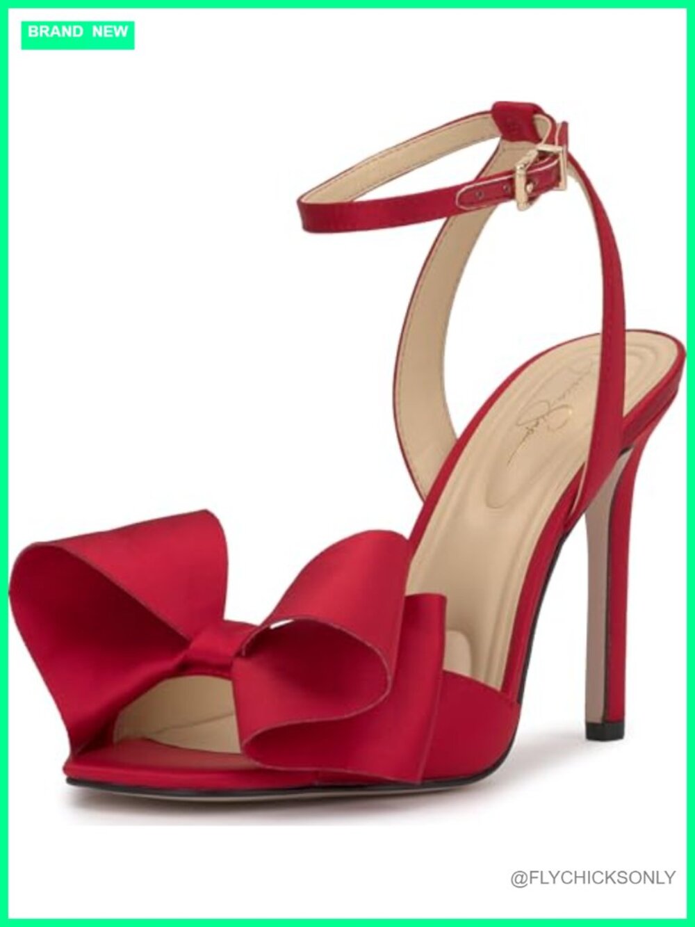 Satin Bow Heeled Sandals Open Toe Ankle Strap Stiletto